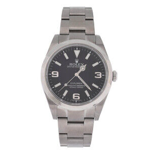 Rolex 39 Oyster Perpetual Explorer Automatic Watch Stainless Steel